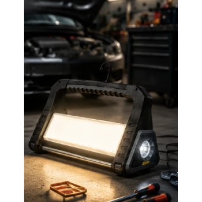 Lampa LED de lucru COBA CB G23 reincarcabila USB COB + XTE LED Magnet Dublu carlig de agatare