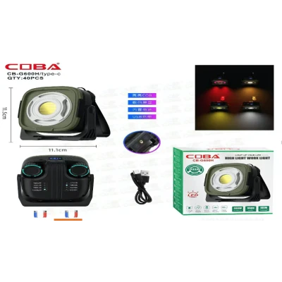 Lampa LED COBA CB G600H COB 4 moduri Iluminare magnet multifunctionala