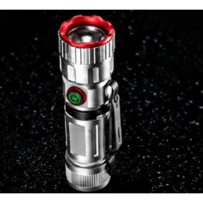 Lanterna LED YEMAO YM F605X reincarcabila USB zoom telescopic magnet clips de prindere
