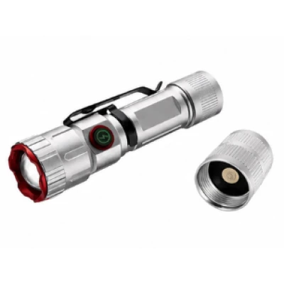Lanterna LED YEMAO YM F605X reincarcabila USB zoom telescopic magnet clips de prindere