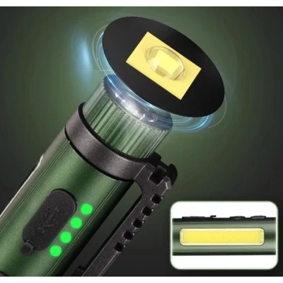 Lanterna LED Multifunctionala YEMAO YM M45 Tip Pix Magnet si Clips Metalic