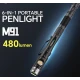 Lanterna multifunctionala YEMAO YM M91 reincarcabila 6 in 1 de 480 lm tip Stilou cu surubelnita spargator Geam