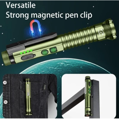 Lanterna multifunctionala YM M46 LED XPG + 11 LED SMD Laser Rosu Magnet