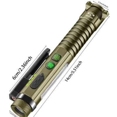 Lanterna multifunctionala YM M46 LED XPG + 11 LED SMD Laser Rosu Magnet