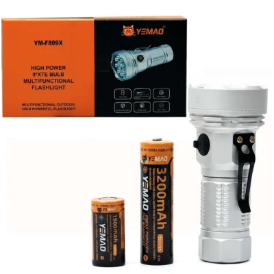 Mini Lanterna LED de mana YEMAO YM F809X de 3500 lm Zoom Telescopic 6 Moduri Iluminare