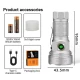 Mini Lanterna LED de mana YEMAO YM F809X de 3500 lm Zoom Telescopic 6 Moduri Iluminare