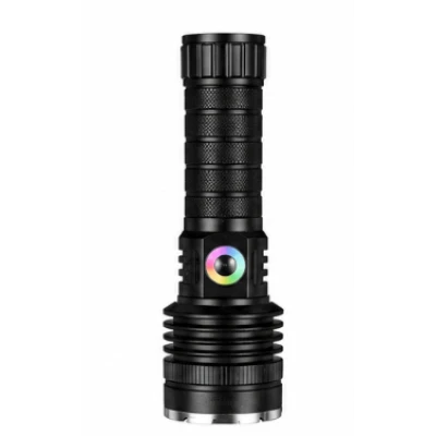 Lanterna de mana LED YEMAO YM G236 TG de 50W cu Zoom Reglabil RGB USB Corp Metalic