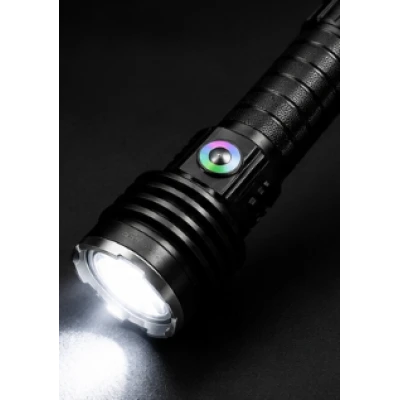 Lanterna de mana LED YEMAO YM G236 TG de 50W cu Zoom Reglabil RGB USB Corp Metalic