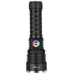 Lanterna de mana LED YEMAO YM G238 TG de 50W cu Zoom Reglabil  LED RGB Corp din Aluminiu