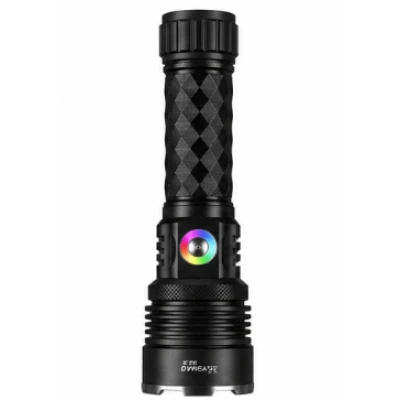 Lanterna de mana LED YEMAO YM G238 TG de 50W cu Zoom Reglabil  LED RGB Corp din Aluminiu