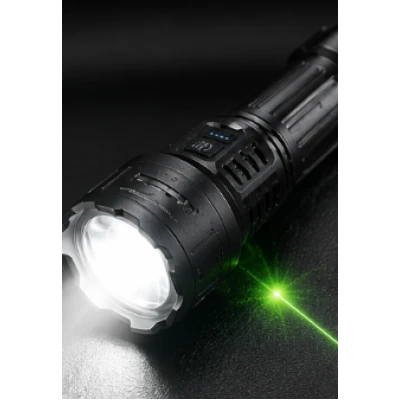 Lanterna de mana LED YM C282 fascicul puternic Laser Verde zoom reglabil
