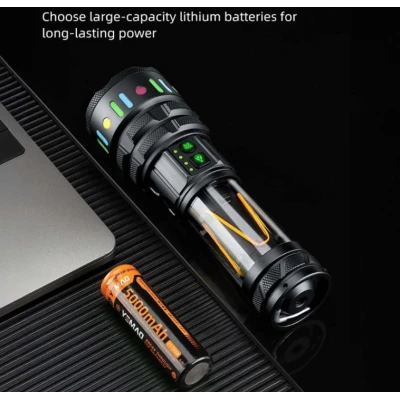 Lanterna LED YEMAO YM A5 TG de 30W cu Zoom Lampa laterala 11 Moduri iluminare