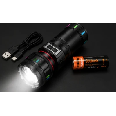Lanterna de mana LED YEMAO YMG37Y de 30W cu Zoom reglabil si led Lateral