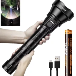 Lanterna de mana profesionala LED YEMAO YM 98K 2 0 de 5200 Lumeni USB Zoom metalica