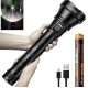 Lanterna de mana profesionala LED YEMAO YM 98K 2 0 de 5200 Lumeni USB Zoom metalica