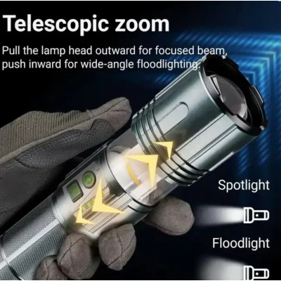  Lanterna tactica YEMAO cu LED de mare putere YM G921 de 1400lm raza de actiune 1200m