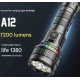 Lanterna de mana LED Profesionala YEMAO YM A12 de 7200 LM cu 12XTE + RGB