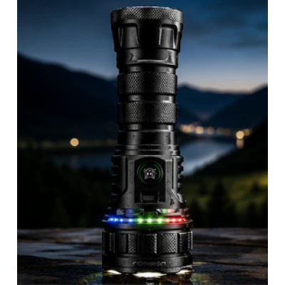 Lanterna de mana LED Profesionala YEMAO YM A12 de 7200 LM cu 12XTE + RGB