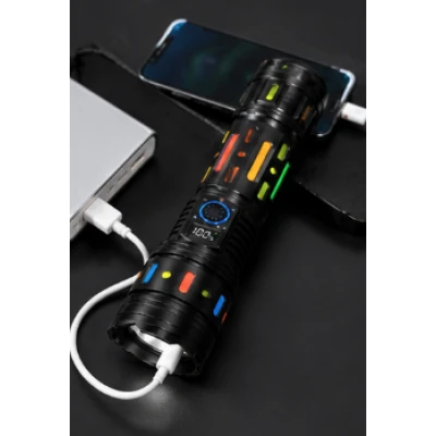 Lanterna de mana Tactica YEMAO YM G85 putere 60W Raza de Iluminare 2000m USB