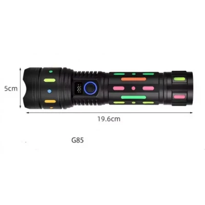 Lanterna de mana Tactica YEMAO YM G85 putere 60W Raza de Iluminare 2000m USB