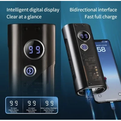 Lanterna multifunctionala YEMAO YM B200 cu 2 led×P50 + RGB 12000mAh Power Bank