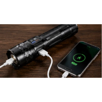 Lanterna Profesionala YEMAO YM G641 TG putere 60W cu Zoom si Power Bank metalica