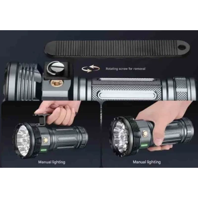 Lanterna de mana profesionala cu maner YEMAO YM A820 cu 8 led XHP metalica