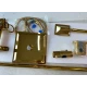 UB Coloana de Dus Premium Gold lucios efect ploaie 3 functii baterie monocomanda montaj pe perete Cod 104 62