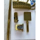 UB Coloana de Dus Premium Gold lucios efect ploaie 3 functii baterie monocomanda montaj pe perete Cod 104 62