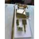 UB Coloana de Dus Premium Gold lucios efect ploaie 3 functii baterie monocomanda montaj pe perete Cod 104 62