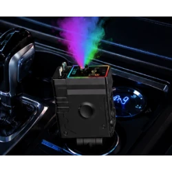 Incarcator Auto D25 putere 120W cu Iluminare LED RGB 7 Culori si Efect de Nebulizare