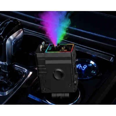 Incarcator Auto D25 putere 120W cu Iluminare LED RGB 7 Culori si Efect de Nebulizare