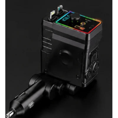Incarcator Auto D25 putere 120W cu Iluminare LED RGB 7 Culori si Efect de Nebulizare
