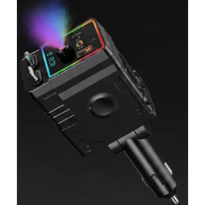 Incarcator Auto D25 putere 120W cu Iluminare LED RGB 7 Culori si Efect de Nebulizare