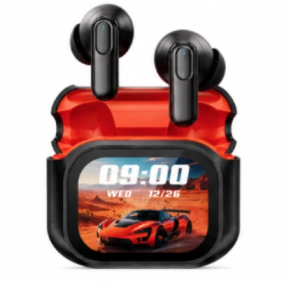 Casti Wireless XG63 AI TWS Ecran Smart Color HD Bluetooth Gaming Display Digital si Carcasa cu incarcare