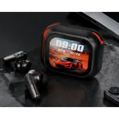 Casti Wireless XG63 AI TWS Ecran Smart Color HD Bluetooth Gaming Display Digital si Carcasa cu incarcare