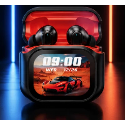 Casti Wireless XG63 AI TWS Ecran Smart Color HD Bluetooth Gaming Display Digital si Carcasa cu incarcare