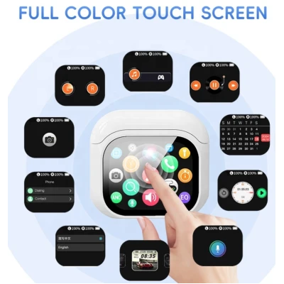 Casti Wireless XG63 AI TWS Ecran Smart Color HD Bluetooth Gaming Display Digital si Carcasa cu incarcare
