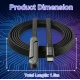 Cablu de incarcare USB C la USB C putere 240W cu Suport Integrat incarcare Rapida Transfer Date Suport Telefon