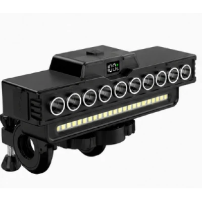 Far LED pentru Bicicleta multifunctional cu Claxon Suport Telefon Reincarcabil USB 30 LED