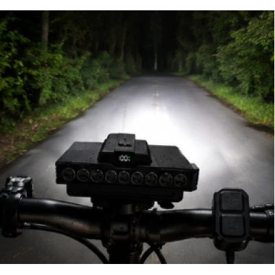 Far LED pentru Bicicleta multifunctional cu Claxon Suport Telefon Reincarcabil USB 30 LED
