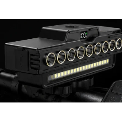 Far LED pentru Bicicleta multifunctional cu Claxon Suport Telefon Reincarcabil USB 30 LED