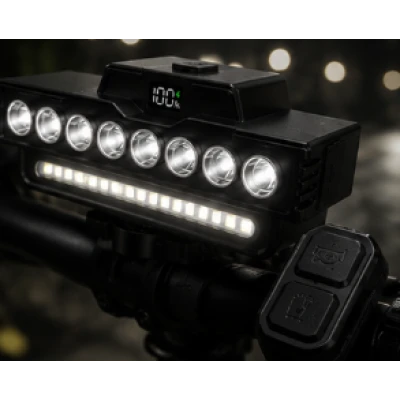 Far LED pentru Bicicleta multifunctional cu Claxon Suport Telefon Reincarcabil USB 30 LED