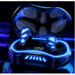 Casti Wireless X48 TWS Bluetooth Iluminare LED RGB Afisaj Digital Stereo Carcasa cu incarcare