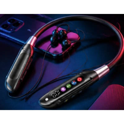 Casti Wireless Sport R25 cu Banda flexibila bluetooth afisaj digital microfon si Autonomie extinsa