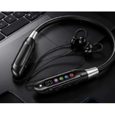 Casti Wireless Sport R25 cu Banda flexibila bluetooth afisaj digital microfon si Autonomie extinsa
