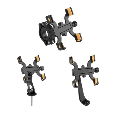 Suport telefon pentru bicicleta si motocicleta rotire 360 anti vibratii reglabil prindere pe ghidon