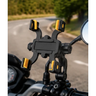 Suport telefon pentru bicicleta si motocicleta rotire 360 anti vibratii reglabil prindere pe ghidon