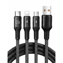 Cablu de incarcare rapida 120W USB  Type C / Lightning / Android Lungime 1–2 m