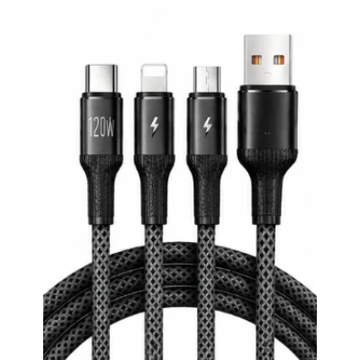 Cablu de incarcare rapida 120W USB  Type C / Lightning / Android Lungime 1–2 m